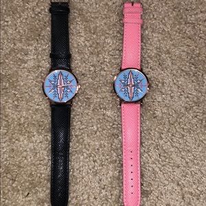 2 southwest style watches Leather straps